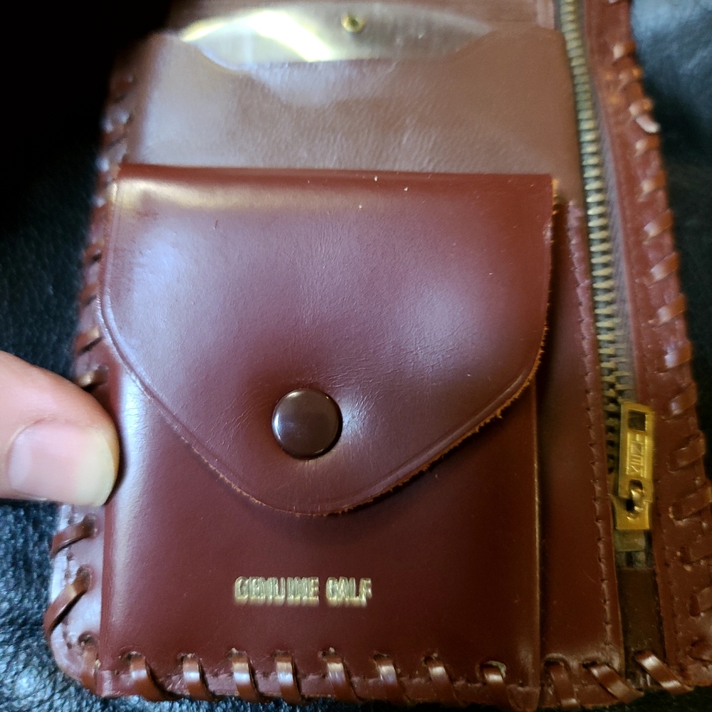 Calfskin genuine leather vintage wallet NEVER USED - Picture 6 of 8